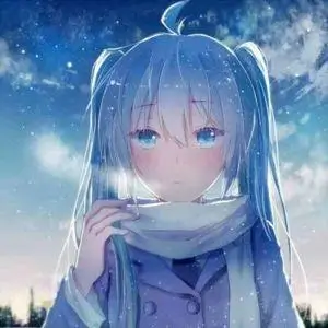 深海蓝调氛围感动漫头像图片